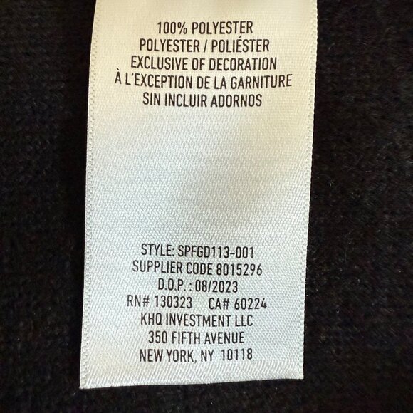 $129.00 Spyder Men's Full Zip Logo Warm Cozy Black Sherpa Jacket Size Medium NWT - Picture 9 of 11